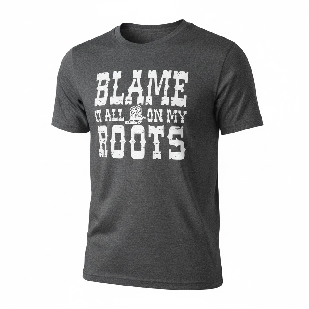 ‘Blame It On My Roots’ Graphic Tee- Unisex size Medium